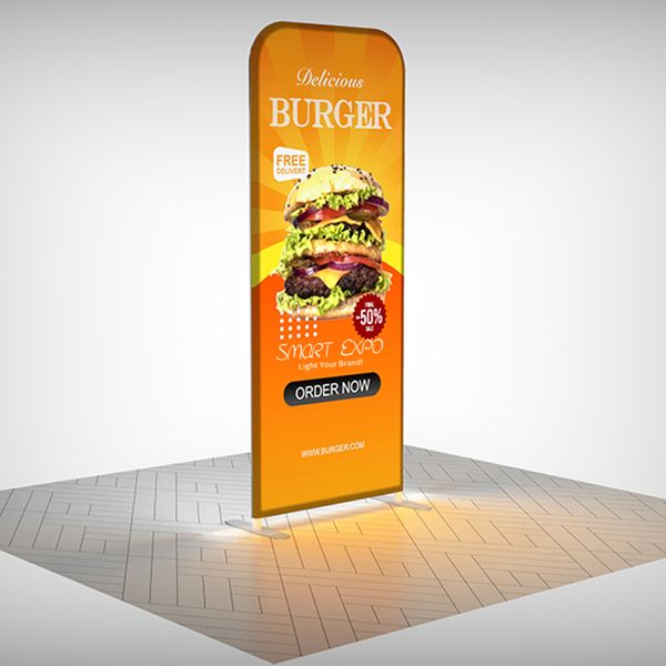 Illuminated Backlit Banner Stand 850*2280mm