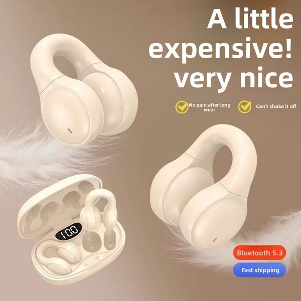 New popular in ear Bluetooth earphones with wireless sports ear clips, long battery life, good sound quality, designer Bluetooth earphones