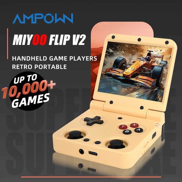 Miyoo Flip V2 Fold Handheld Game Players Consoles Portable Video Game 35 Linux System Retro Game Console Collapsible Gift Z250928