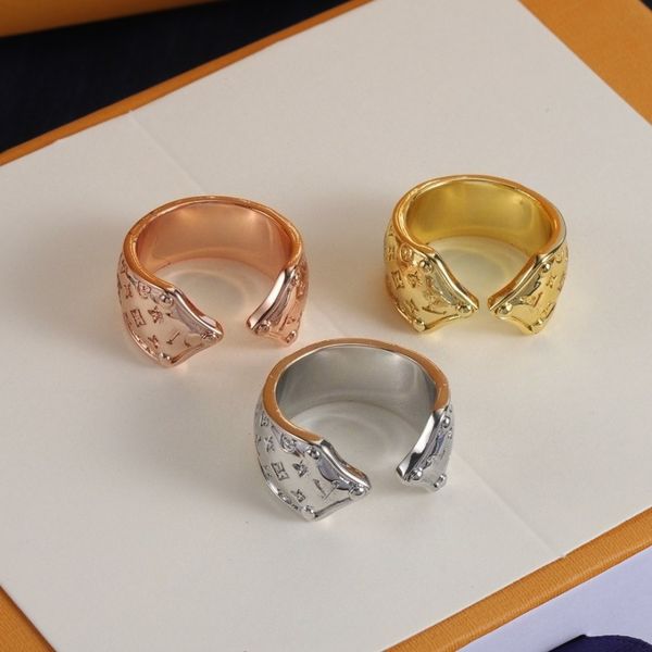 Luxury Women's Rings Classic Print Open Rings High Quality Wedding and Party Jewelry Holiday Gifts
Luxury Women's Rings Classic Print Open Rings High Quality Wedding and Party Jewelry Holiday Gifts