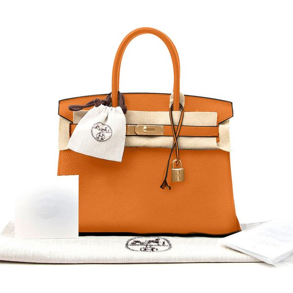 Luxury Designer Eposm Female Sac Genuine Leather 25,30,35CM HHH Embleme Top Quality Birklni Black Matched With Gold And Silver Hardware Popular in France