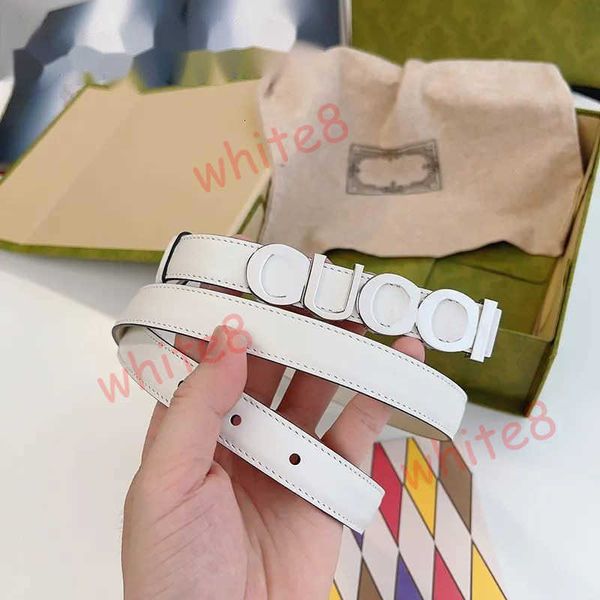 Belts Designer Woman mirror quality Belt Skinny Leather Waisand Buckle Silver Hardware Thin 2.0cm Luxury Women's Dress with Box Size 90cm-110cm Fashion