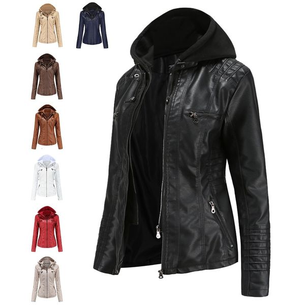 Hooded Leather Jack…