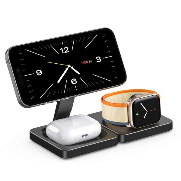 Portable three-in-one charger mobile phone fast stand compatible with Apple Watch earphones wireless charging