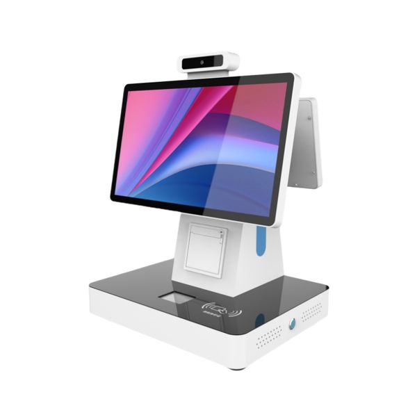 21.5 inch screen Desktop POS Terminal with QR Code Payment & Receipt Printer all in one PC Display thermal receipt printer