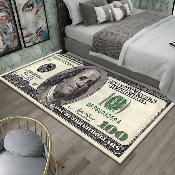 Popular dollar Pound sterling euro carpets in Europe and America easy-to-clean and maintain bedside carpets for bedrooms and decorative carpets for living rooms