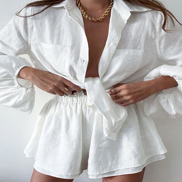 Womens Two Piece Pants Women Casual Shirt Shorts — compare prices at CompareOffers