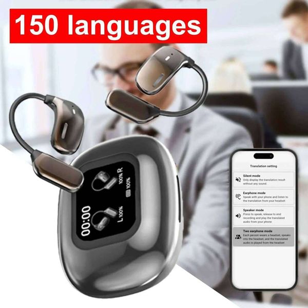 To Face Communication Smart Ai Language Translator Earphone Meeting Record Wireless Bluetooth Translation Hine Equipment