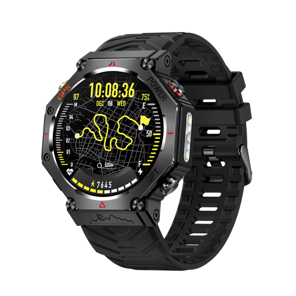 2025 KC91 Waterproof GPS Smartwatch for Outdoor Activities with Bluetooth Calling & NFC Features