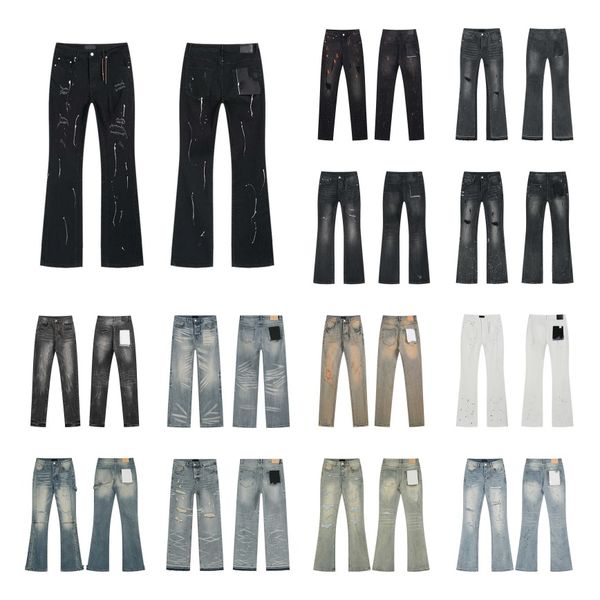 designer skinny jeans men pencil pants hole cotton print hip hop black jeans streetwear white trousers fashion pants high-end quality slim fit jeans pants Size 30-38