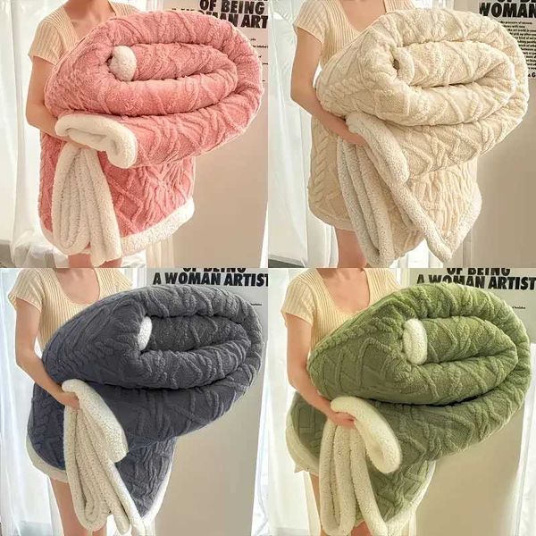 1Pc Jacquard Sherpa Weighted Blanket 10Lbs For Adts Soft Warm And Thicke Calm B…