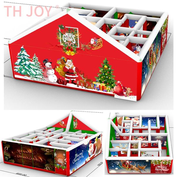 Free air ship to door Outdoor Activities 10mLx6mWx3.5mH inflatable Christmas Funny House, Inflatable maze laser tag game obstacle course for kids and adults