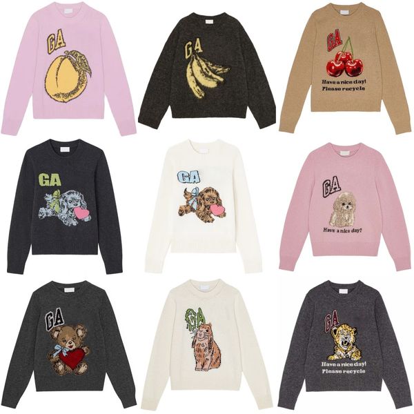 New Wool Crewneck Sweaters Graphic Jacquard-knit Wool-blend Multicolor Sweater Embroidery Pullover Women Designer Cardigans, As shown in figure 20
New Wool Crewneck Sweaters Graphic Jacquard-knit Wool-blend Multicolor Sweater Embroidery Pullover Women Designer Cardigans, As shown in figure 20