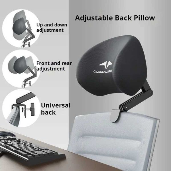 New Office Chair Adjustable Headrest Ergonomically Designed Retractable bracket Waist Protection Cushion Comfortable Rest C251014