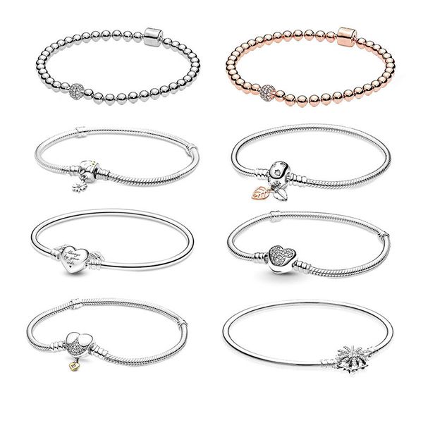 woman mens s925 silver love bracelet luxury classic heart snake chain designer nail charm bracelets bangle jewelry clover cute mouse leaves charms bracelets
