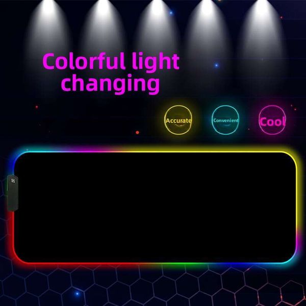 400*900*3 Luminous RGB E-Sports Internet Cafe Atmosphere Gaming Mouse Pad Computer Peripherals