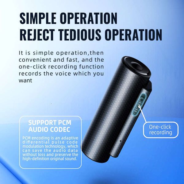Q76 Strong Magnetic Adsorption Recorder MP3 AI Intelligent Professional HD Noise Reduction Voice Control Recording Pen