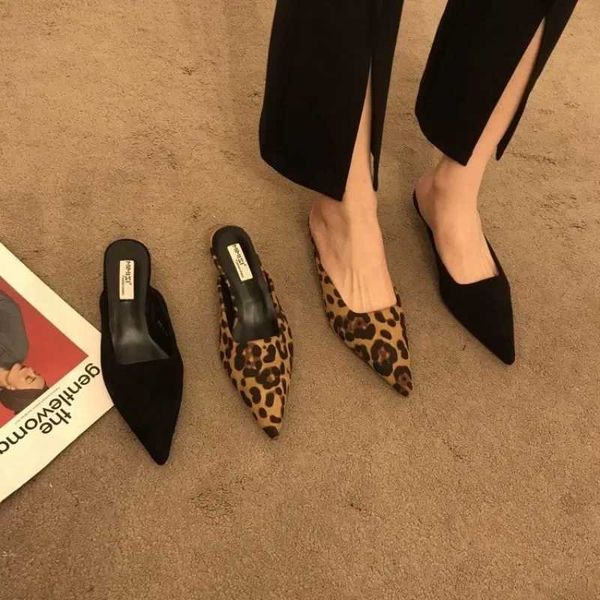 New Pointed Toe Mules Fi Leopard Print Women — compare prices at CompareOffers