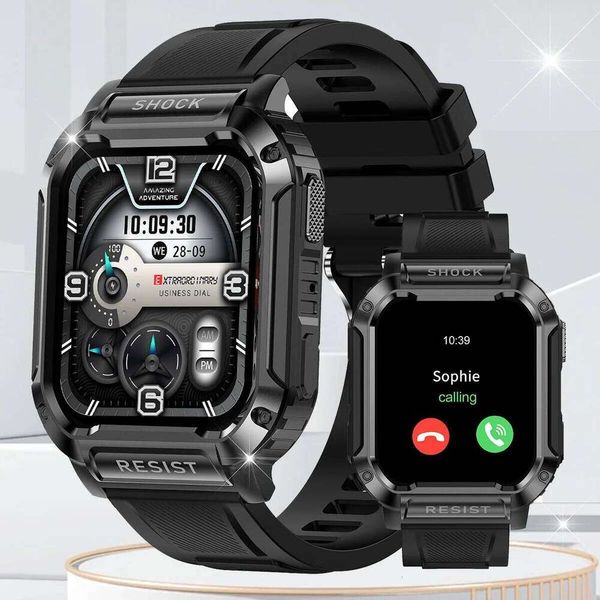Smartwatch full touch screen, sports watch can answer and make calls, with message reminders, customizable dial wallpaper a
