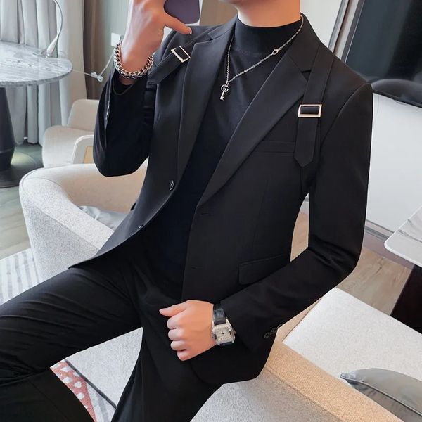 2024 Autumn Winter Strap Decoration Suit Jacket for — compare prices at CompareOffers