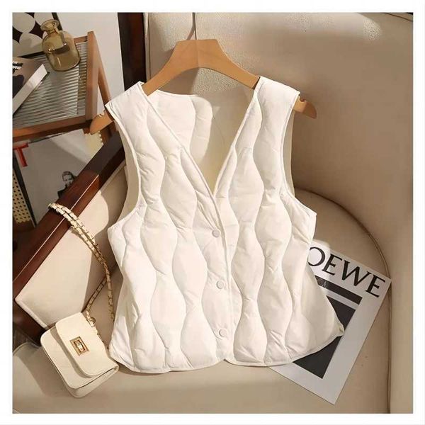 Autumn Winter New Fashion Vneck Waistcoat Down Coats Womens Clothing Loose Warm Korean Simplicity Allmatch Popularity Tops W251016