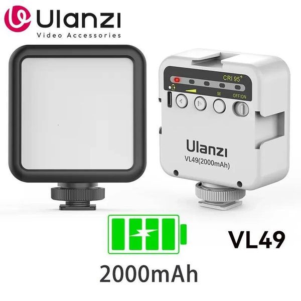 Ulanzi Vl49 6W Mini Vlog LED Light White 2000Mah 5500K Zoom Photographic Lighting Video Phone Selfie Fill Lamps
