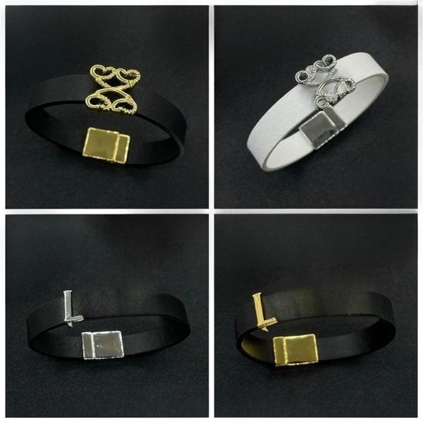 Fashion Leather Bracelet Classic Pattern Design Gold Plated Silver Plated High Quality Jewelry Bracelet Women's Metal Leather Bracelet Couple Jewelry Holiday Gift
Fashion Leather Bracelet Classic Pattern Design Gold Plated Silver Plated High Quality Jewelry Bracelet Women's Metal Leather Bracelet Couple Jewelry Holiday Gift