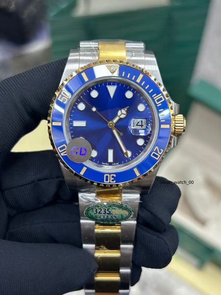 The Clean factory produces men's watches model 116613 with a diameter of 40MM, equipped with the 3235 movement, featuring a blue dial and 904L stainless steel.
