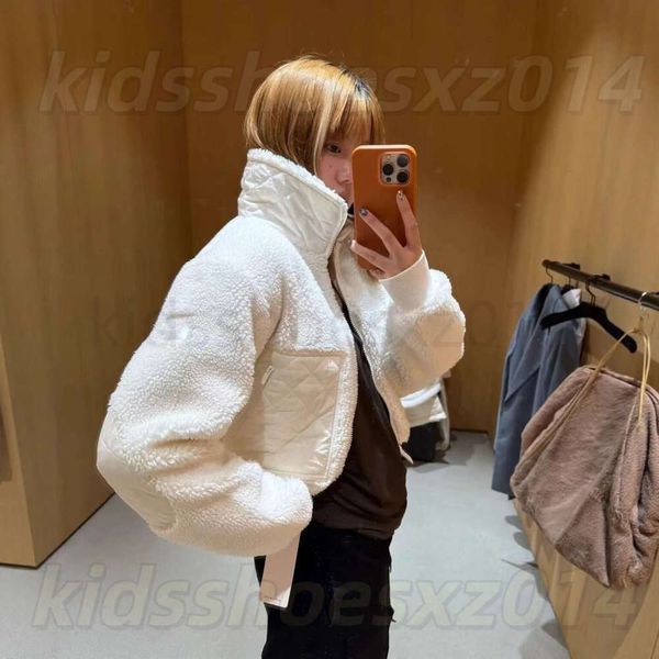 Alosets Sweatshirt Hoodie Aloyogaset Woman Clothe Coat Autumn Winter Lamb Wool Short Womens Thick Warm Sports Casual Stand Collar Zipper Baby Clothes Size Xs-l