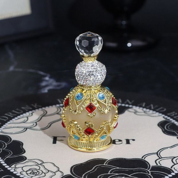 15ml Vintage Refillable Empty Crystal diamond shining glass Perfume Bottle Handmade Home Decor Lady Holiday