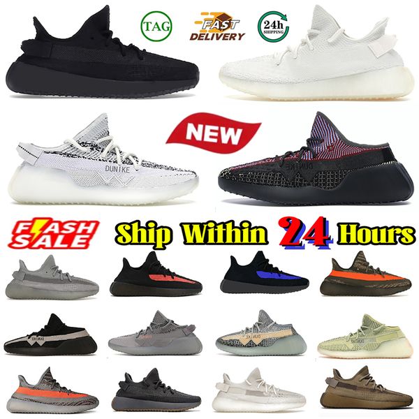 Men's running shoes Designer sneakers for women men Classic Flats Shoe Black White Breathable men's outdoor Sports Trainers casual flat Sport 350 boost v2 shoes