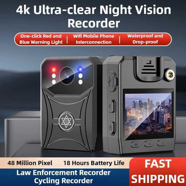 V6 4K HD Portable Camera WIFI Infrared Night Vision 170 Wideangle Waterproof Digital Video Recorder Police Body Camera X251018