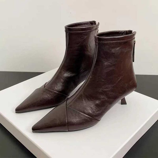 Ankle Boots for Women Pointed Toe Fi Luxury Shoes High Heels Sexy Woman Pumps 2025 Winter Party Elegant Botas Para MujerXJ251020