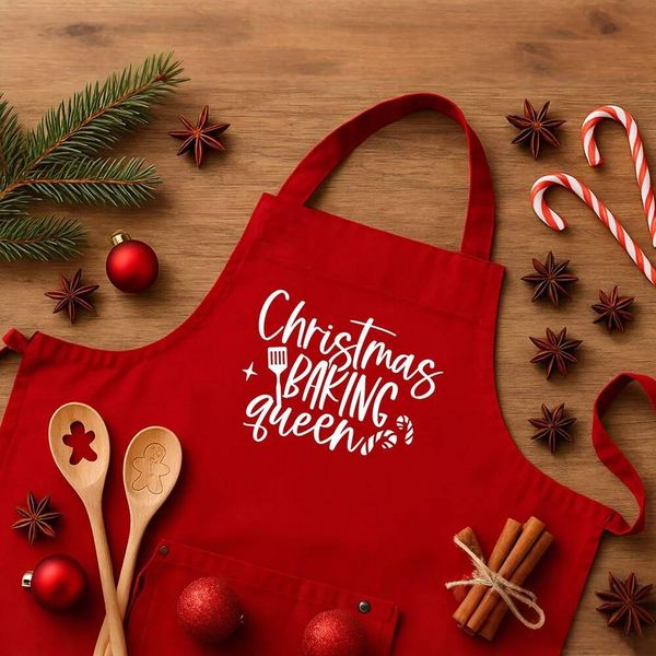 1pcs Personalized Kitchen Adjustable Cooking Baking Apron Decor Christmas Holiday Gift for Wife Mom Daughter ddmydog
