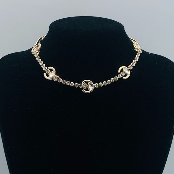 Designer Necklace Luxury Crystal Pendant Necklace Letter Charm Gold Plated Chain Choker For Women Fashion Jewelry Gift
Designer Necklace Luxury Crystal Pendant Necklace Letter Charm Gold Plated Chain Choker For Women Fashion Jewelry Gift