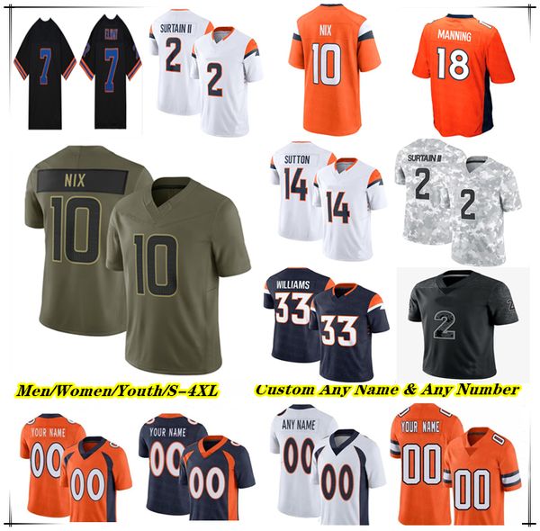 American Football Jerseys Bo Nix J.K. Dobbins RJ Harvey Courtland Sutton Troy Franklin Marvin Mims Jr. Evan Engram Tyler Badie Alex Singleton Pat Surtain Justin Strnad, Men fuse navy style
American Football Jerseys Bo Nix J.K. Dobbins RJ Harvey Courtland Sutton Troy Franklin Marvin Mims Jr. Evan Engram Tyler Badie Alex Singleton Pat Surtain Justin Strnad, Men fuse navy style