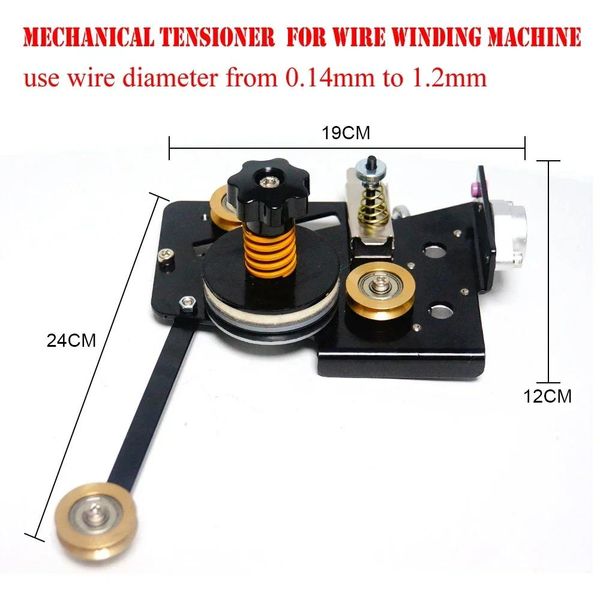 New 0.14mm To 1.2mm Coil Winder Device Use Wire Winding Machine Parts Mechanical Damping Tensor Tensioner Controller