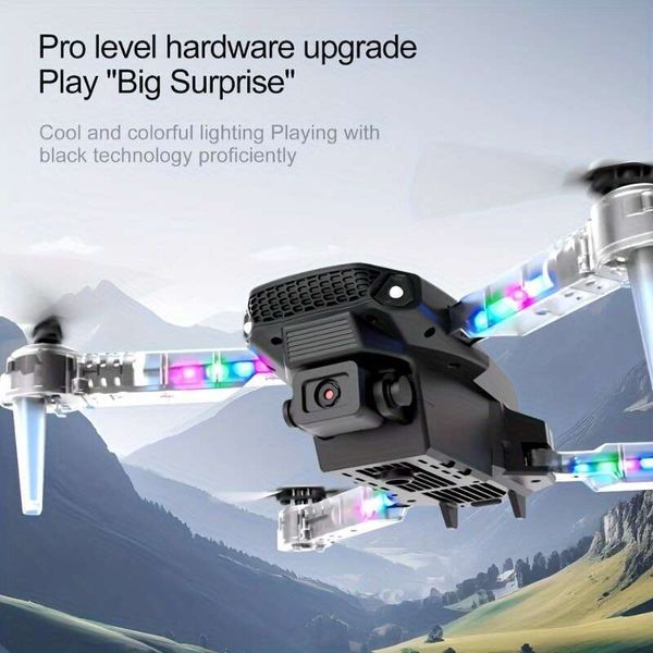 2025 New E88/E99 Dual Camera Drone - Foldable, Color Lighting, Controllable Photography, Indoor/Outdoor Beginner Friendly, Four Axis Aircraft