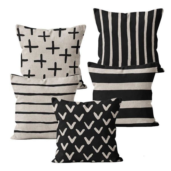 Simple Nordic Striped Throw Case Art Cushion Cover — compare prices at CompareOffers