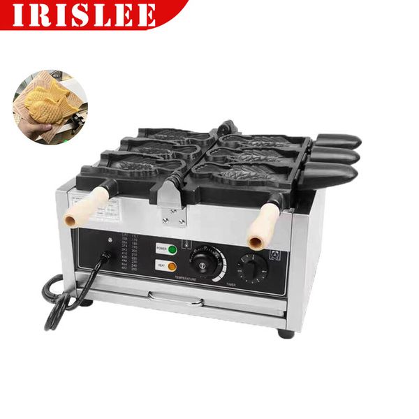 Electric Taiyaki Maker 3Pcs Open Mouth Fish Shape Taiyaki Ice Cream Waffle Maker 2000W Taiyaki Fish Maker Non-Stick