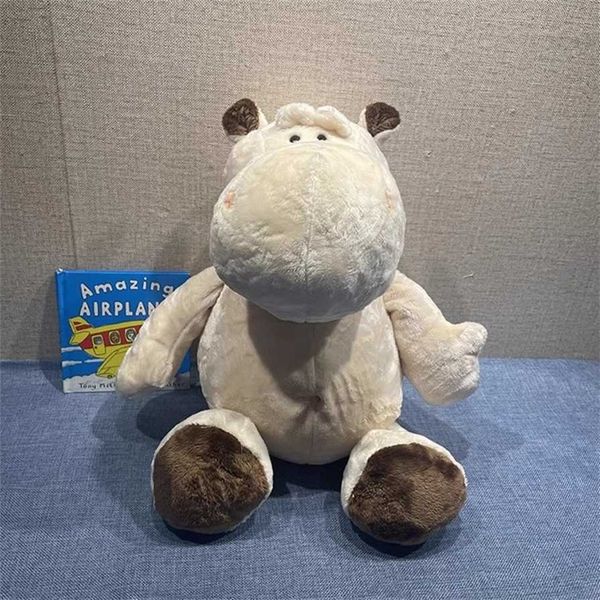 Cute Big Belly Hippopotamus Plush Toy Doll Soft Animal Hippo Toys Bed Pillow Cushion Childrens Birthday Gift Decoration 177inch 45cm XJ260303