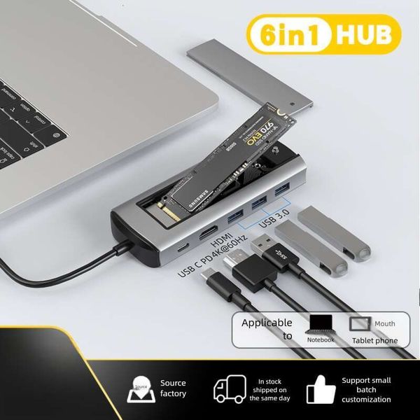 Type-C USB Multi-Function Hub SSD M.2 Mobile Hard Drive Enclosure Docking Station