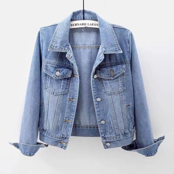 Women's Jackets Women Jeans Jacket Feminine Spring Autumn Sequin Floral Embroid…