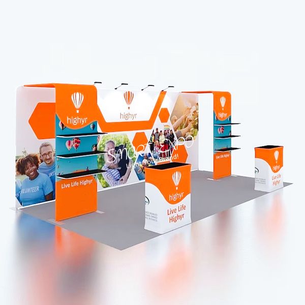 Customizable 10x20ft Tension Fabric Display for Trade Shows