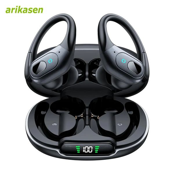 Sport Bluetooth Earphones IPX7 Waterproof Wireless Headphones with Dual Mics Clear Calls 90Hrs Battery Display Wireless Earbuds 251024