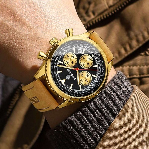 Men's Multifunctional Ultra-thin Business Style Silicone Strap Waterproof Luminous Calendar Watch