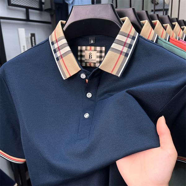 Men's polo designer shirt Polo Shirt Luxury Business Fashionable Simple Solid Colour Cotton shirts Breathable Casual Lapel t shirt clothes