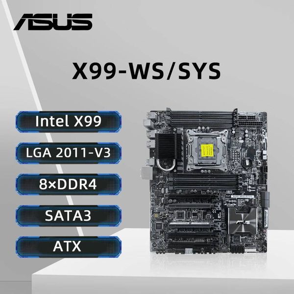 ASUS X99WSSYS motherboard Supports i76800K i76900K Intel Xeon E51630v3 CPU LGA 2011V3 8xDDR4 3200Hz NVME M2 PCIe30 ATX