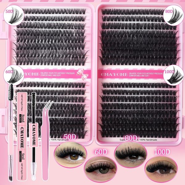 640Pcs DIY False Eyelashes Natural Fluffy Cluster Segmented Eyelash Extensions Handmade Reusable DIY Lashes Kit with Lash Bond & Seal Brush Individual Eyelashes
640Pcs DIY False Eyelashes Natural Fluffy Cluster Segmented Eyelash Extensions Handmade Reusable DIY Lashes Kit with Lash Bond & Seal Brush Individual Eyelashes