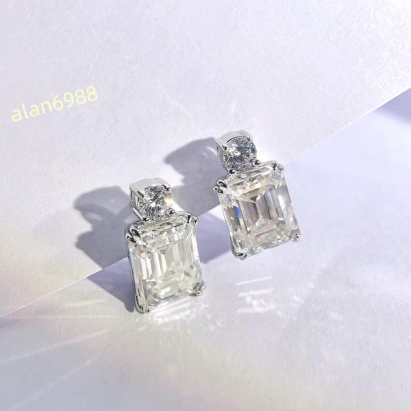 BestSelling S925 Silver Moissanite Earrings 4 Carat Single — compare prices at CompareOffers